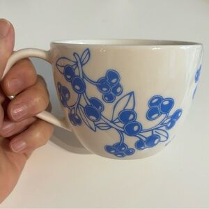 Starbucks mug cup coffee white blue floral